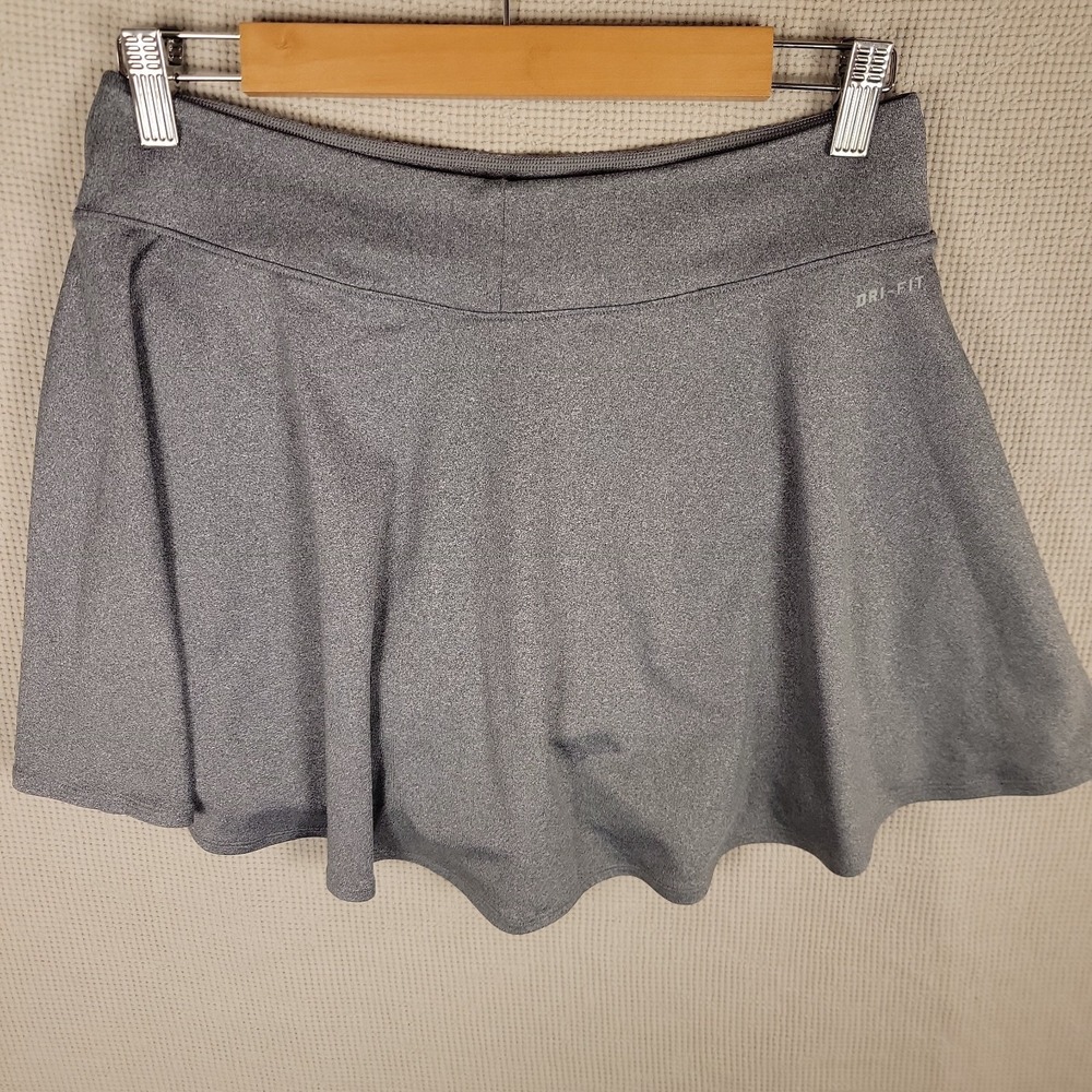 Nike Tennis Skirt Womens M Gray Skort Pockets Activewear Outdoor Gym Summer - Picture 5 of 9